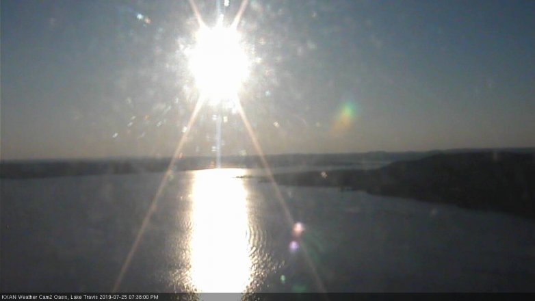 Lake Travis webcam, July 25, 2019 6:40 PM CT
