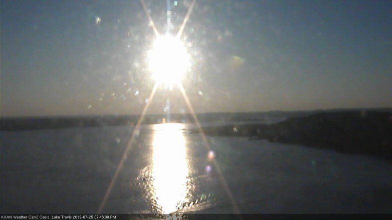 Lake Travis webcam, July 25, 2019 6:50 PM CT