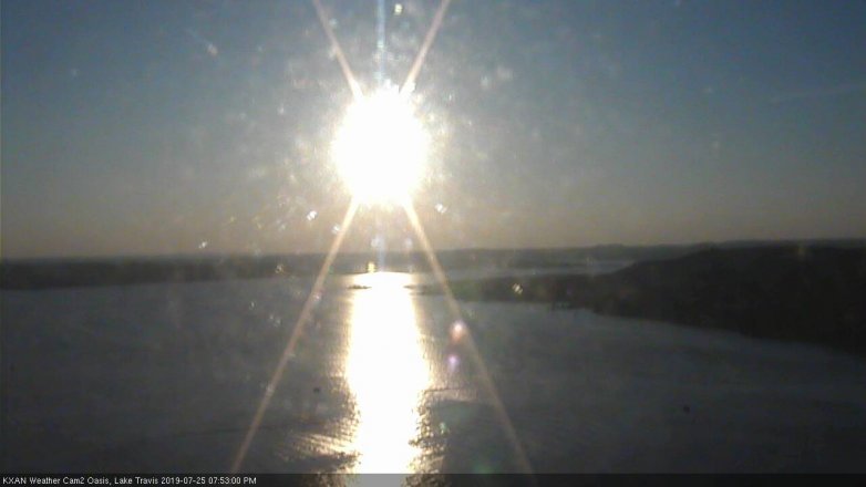 Lake Travis webcam, July 25, 2019 6:55 PM CT