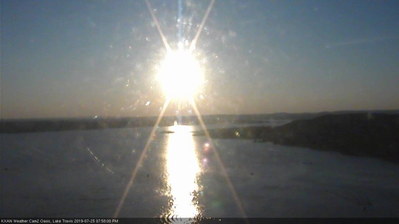 Lake Travis webcam, July 25, 2019 7:00 PM CT