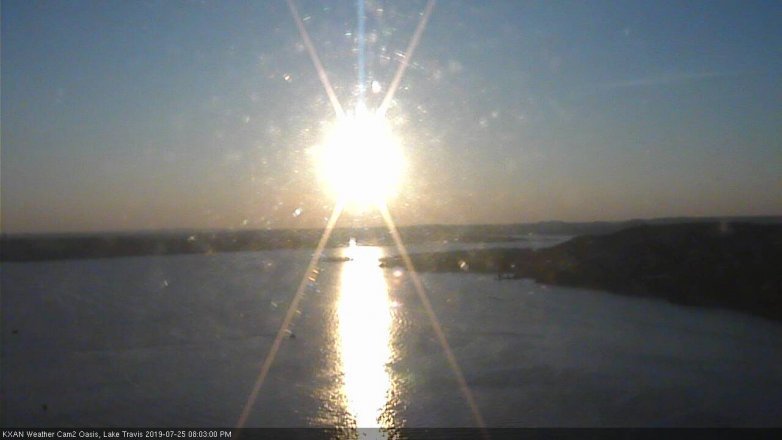 Lake Travis webcam, July 25, 2019 7:05 PM CT