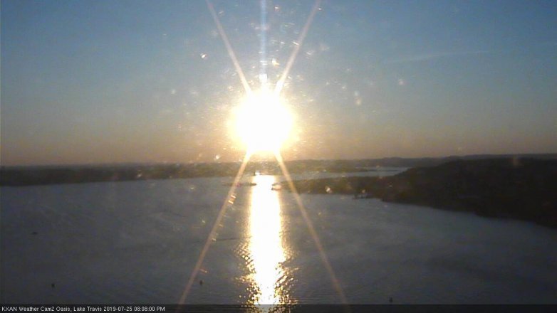 Lake Travis webcam, July 25, 2019 7:10 PM CT