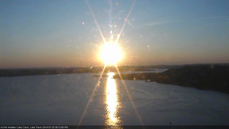 Lake Travis webcam, July 25, 2019 7:15 PM CT