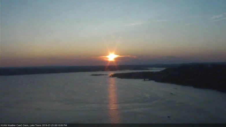 Lake Travis webcam, July 25, 2019 7:20 PM CT