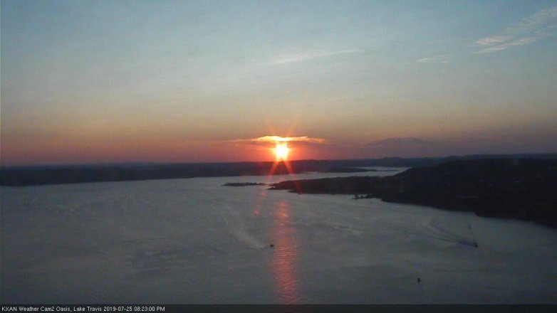 Lake Travis webcam, July 25, 2019 7:25 PM CT