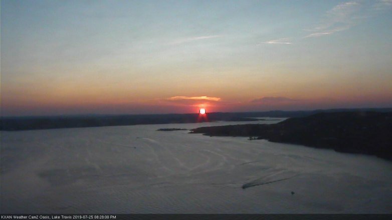 Lake Travis webcam, July 25, 2019 7:30 PM CT