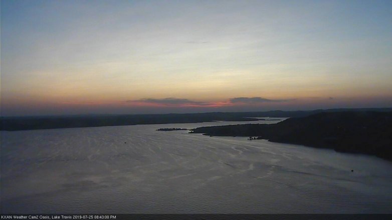 Lake Travis webcam, July 25, 2019 7:45 PM CT