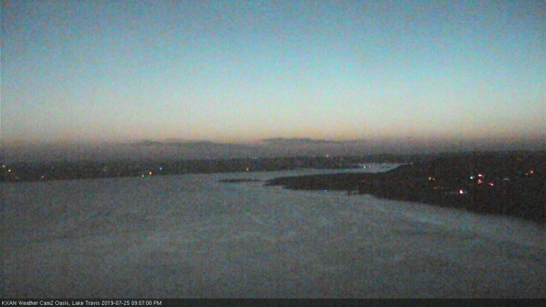 Lake Travis webcam, July 25, 2019 8:10 PM CT