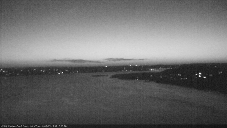 Lake Travis webcam, July 25, 2019 8:15 PM CT