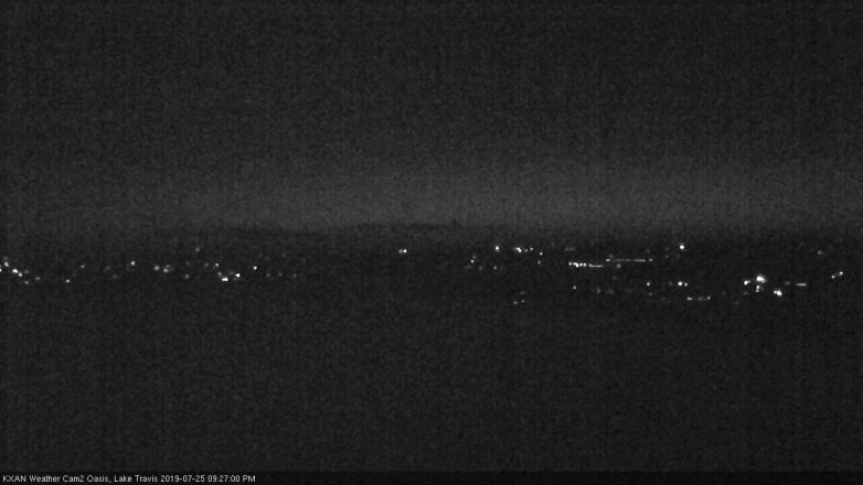 Lake Travis webcam, July 25, 2019 8:30 PM CT