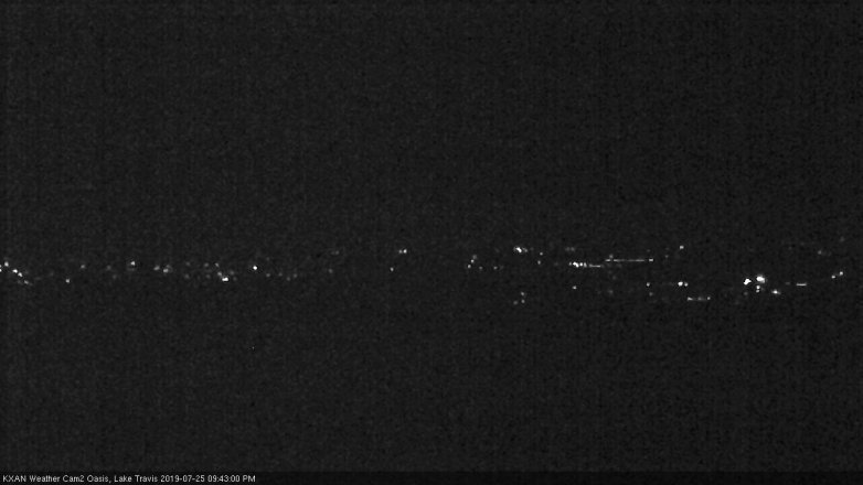 Lake Travis webcam, July 25, 2019 8:45 PM CT
