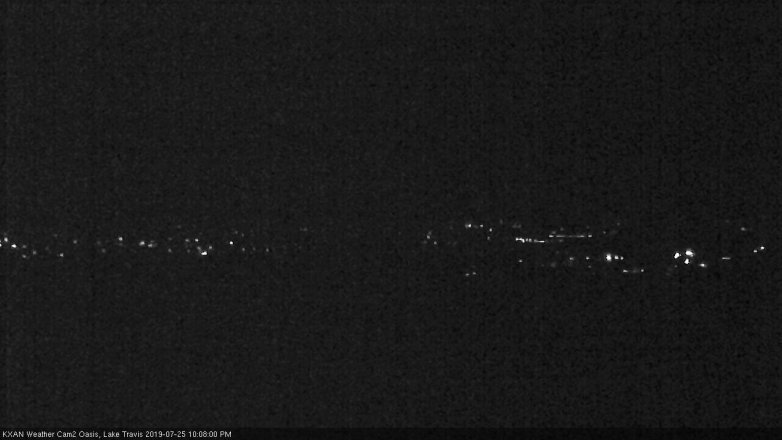 Lake Travis webcam, July 25, 2019 9:10 PM CT