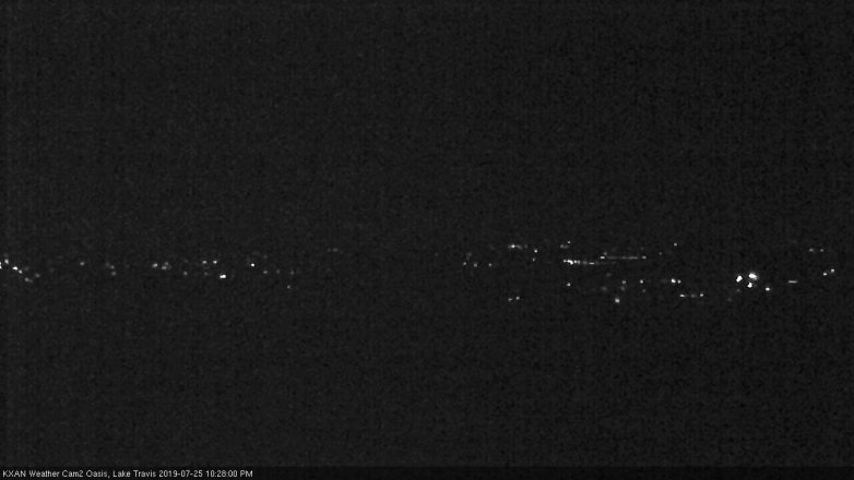 Lake Travis webcam, July 25, 2019 9:30 PM CT