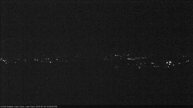 Lake Travis webcam, July 25, 2019 9:40 PM CT