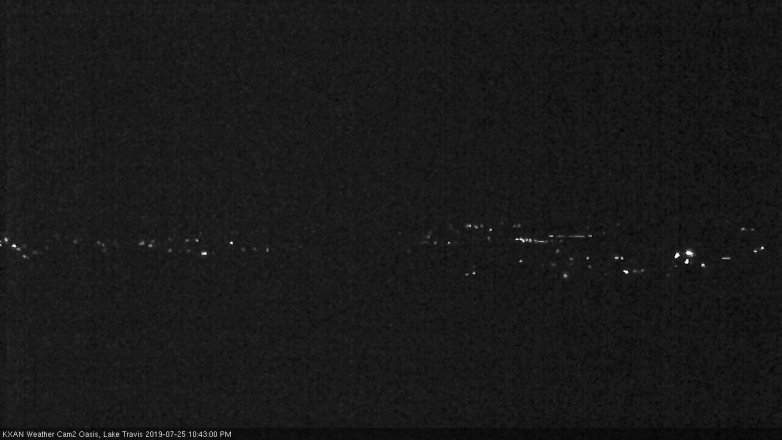Lake Travis webcam, July 25, 2019 9:45 PM CT