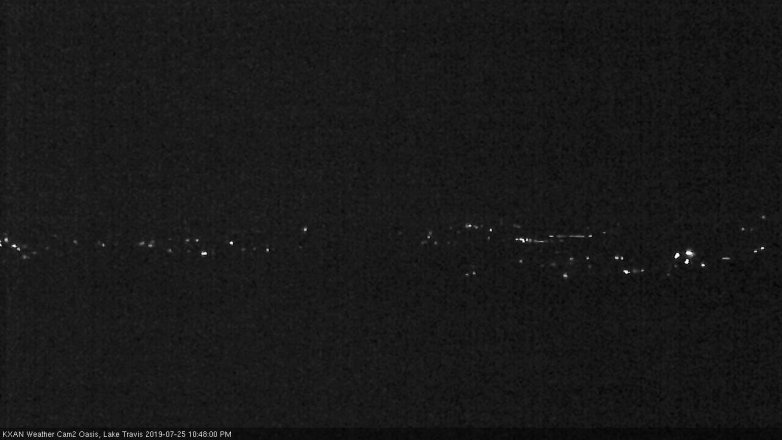 Lake Travis webcam, July 25, 2019 9:50 PM CT