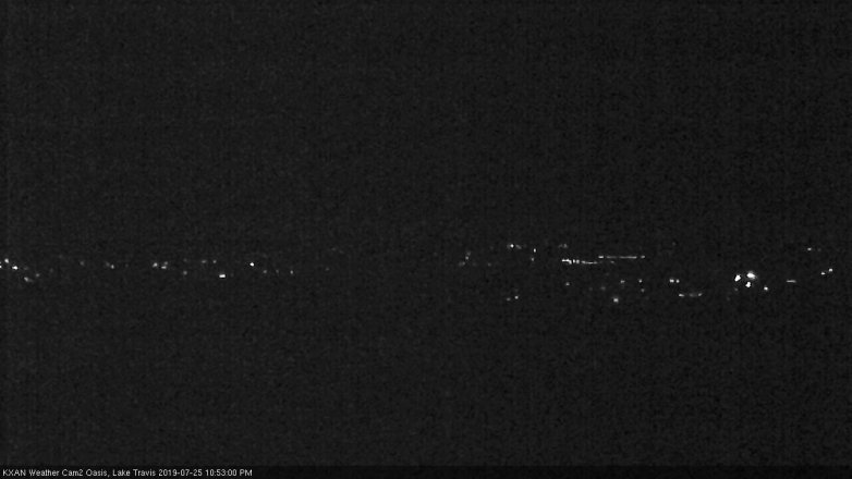 Lake Travis webcam, July 25, 2019 9:55 PM CT
