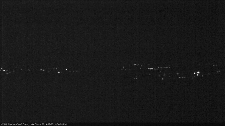 Lake Travis webcam, July 25, 2019 10:00 PM CT