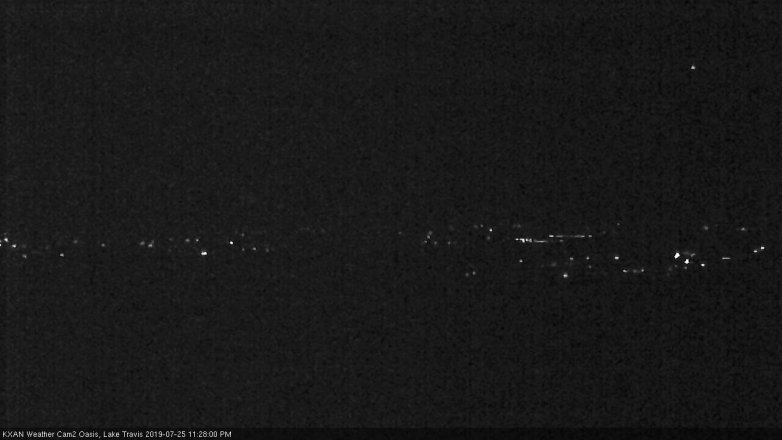 Lake Travis webcam, July 25, 2019 10:30 PM CT