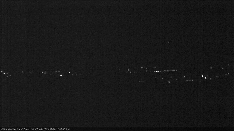 Lake Travis webcam, July 25, 2019 11:10 PM CT