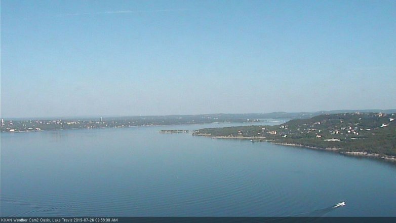 Lake Travis webcam, July 26, 2019 9:00 AM CT
