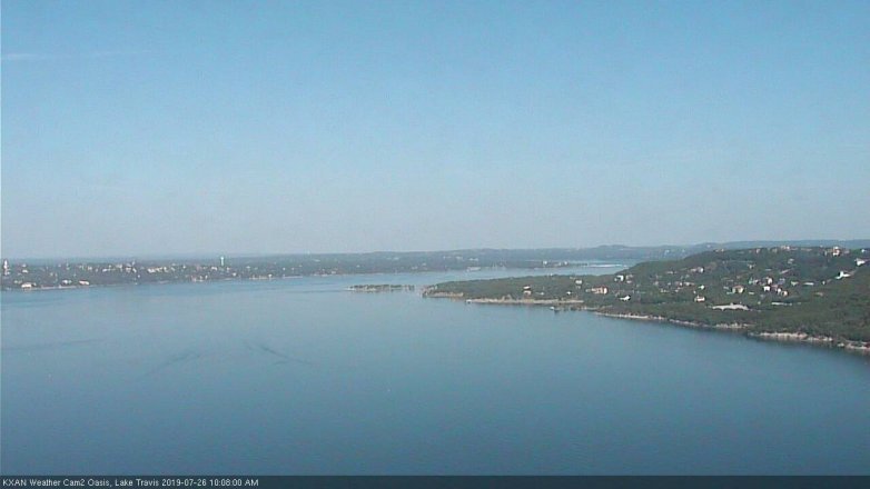 Lake Travis webcam, July 26, 2019 9:10 AM CT