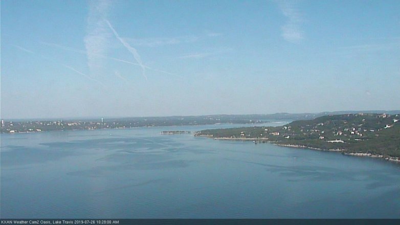 Lake Travis webcam, July 26, 2019 9:30 AM CT