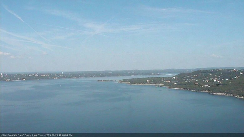 Lake Travis webcam, July 26, 2019 9:45 AM CT
