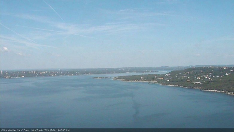 Lake Travis webcam, July 26, 2019 9:50 AM CT