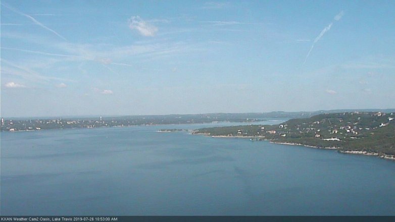 Lake Travis webcam, July 26, 2019 9:55 AM CT