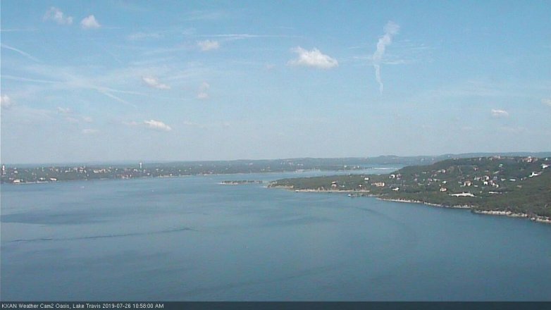 Lake Travis webcam, July 26, 2019 10:00 AM CT