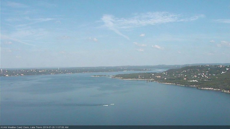 Lake Travis webcam, July 26, 2019 10:10 AM CT
