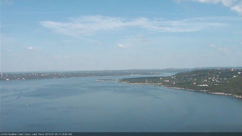 Lake Travis webcam, July 26, 2019 10:20 AM CT