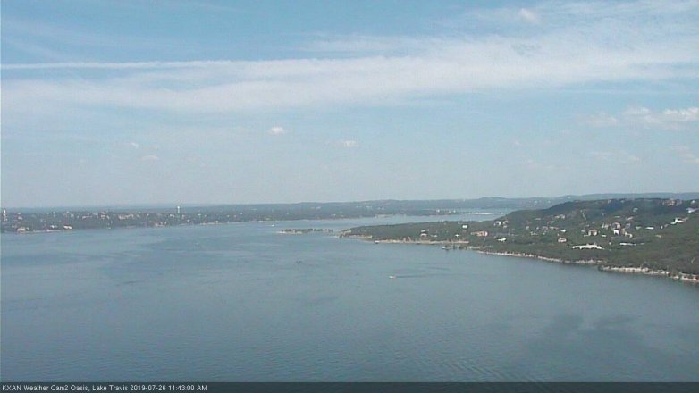 Lake Travis webcam, July 26, 2019 10:45 AM CT