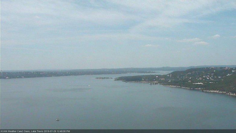 Lake Travis webcam, July 26, 2019 11:50 AM CT