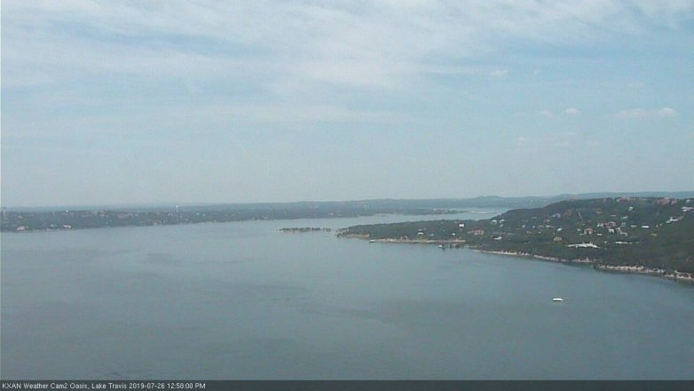 Lake Travis webcam, July 26, 2019 12:00 PM CT