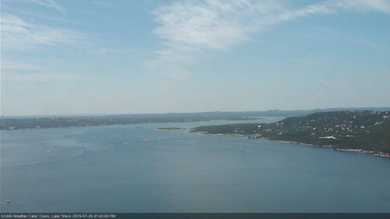 Lake Travis webcam, July 26, 2019 12:45 PM CT
