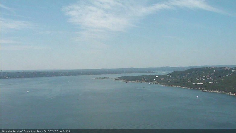 Lake Travis webcam, July 26, 2019 12:50 PM CT