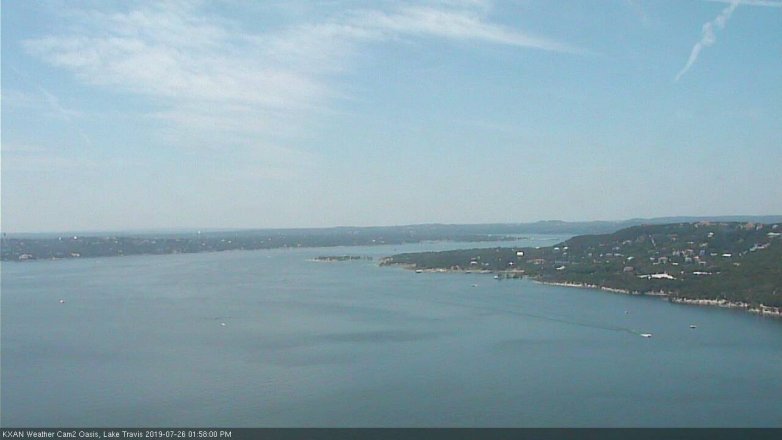 Lake Travis webcam, July 26, 2019 1:00 PM CT