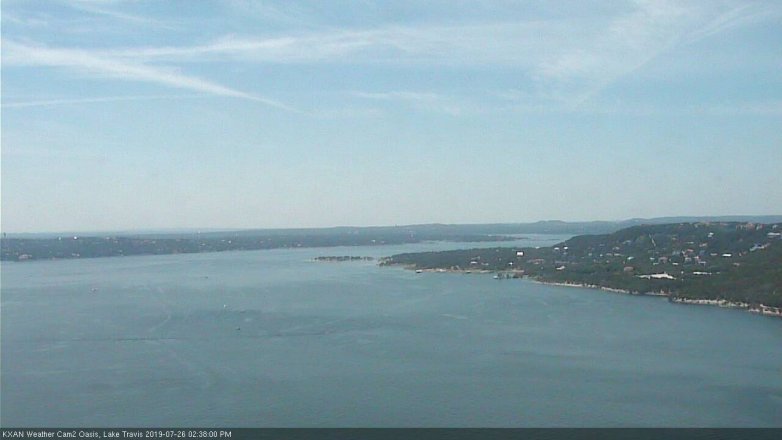 Lake Travis webcam, July 26, 2019 1:40 PM CT