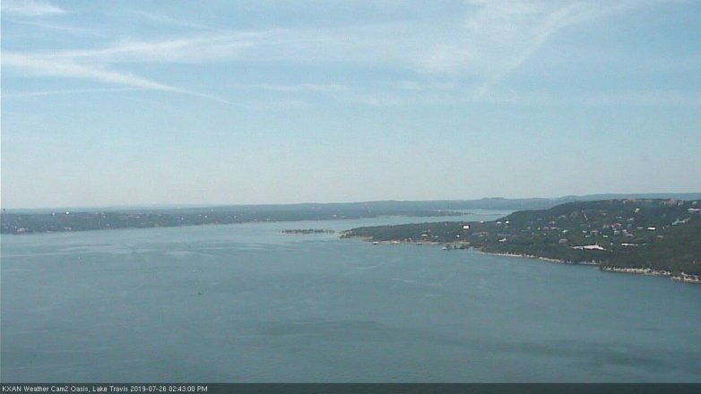 Lake Travis webcam, July 26, 2019 1:45 PM CT