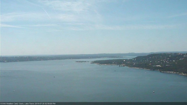Lake Travis webcam, July 26, 2019 2:00 PM CT