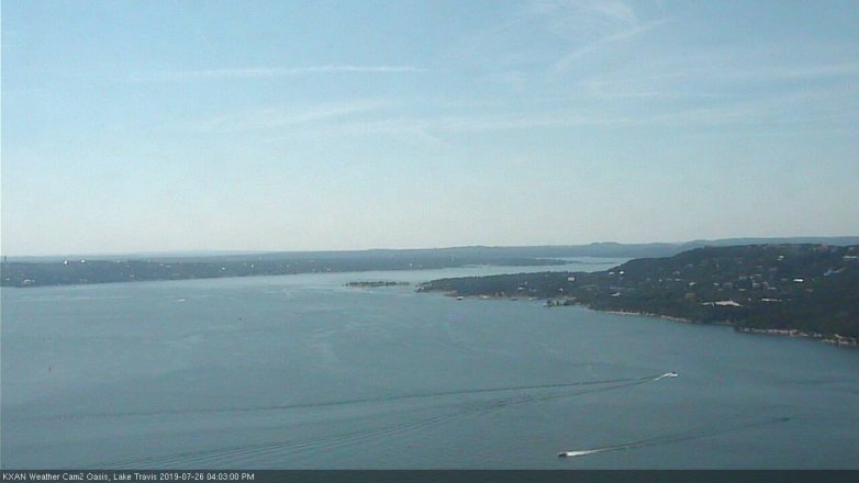 Lake Travis webcam, July 26, 2019 3:05 PM CT