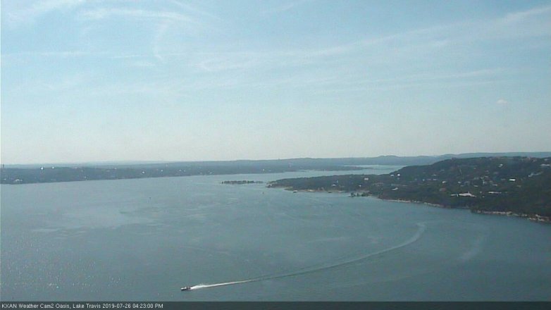Lake Travis webcam, July 26, 2019 3:25 PM CT