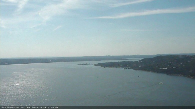 Lake Travis webcam, July 26, 2019 4:15 PM CT
