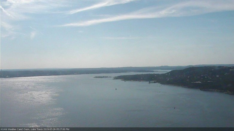 Lake Travis webcam, July 26, 2019 4:30 PM CT
