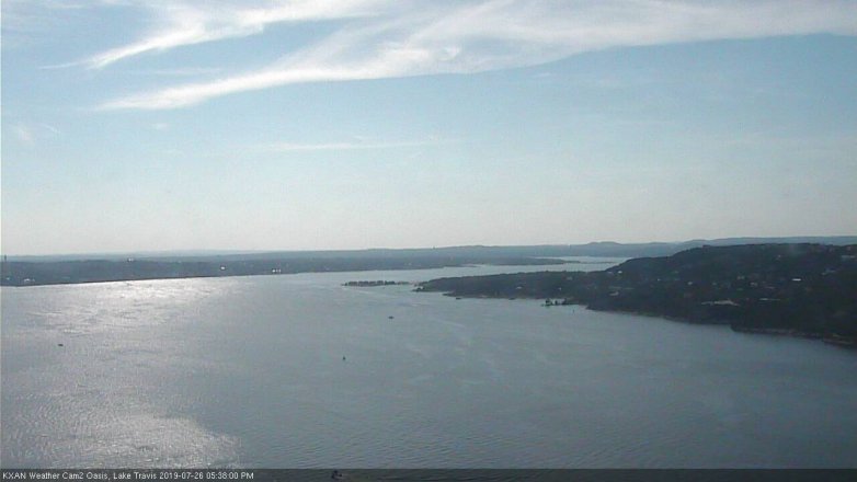 Lake Travis webcam, July 26, 2019 4:40 PM CT