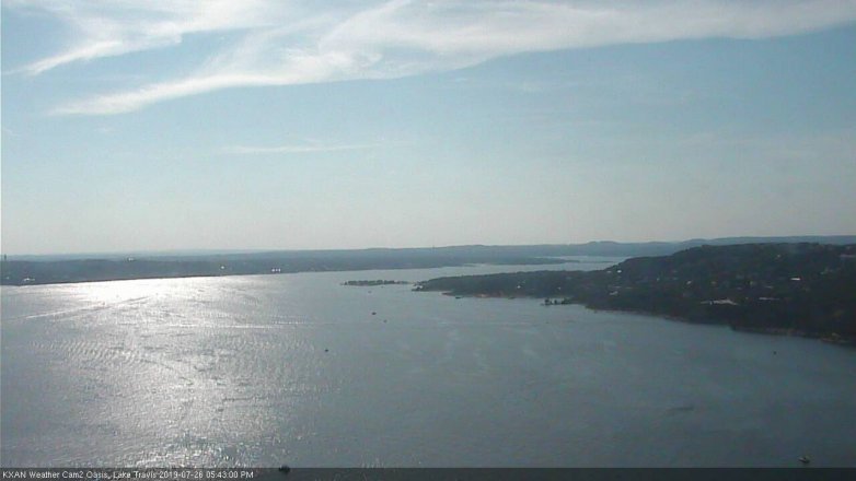 Lake Travis webcam, July 26, 2019 4:45 PM CT