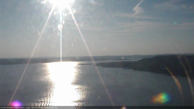 Lake Travis webcam, July 26, 2019 5:55 PM CT