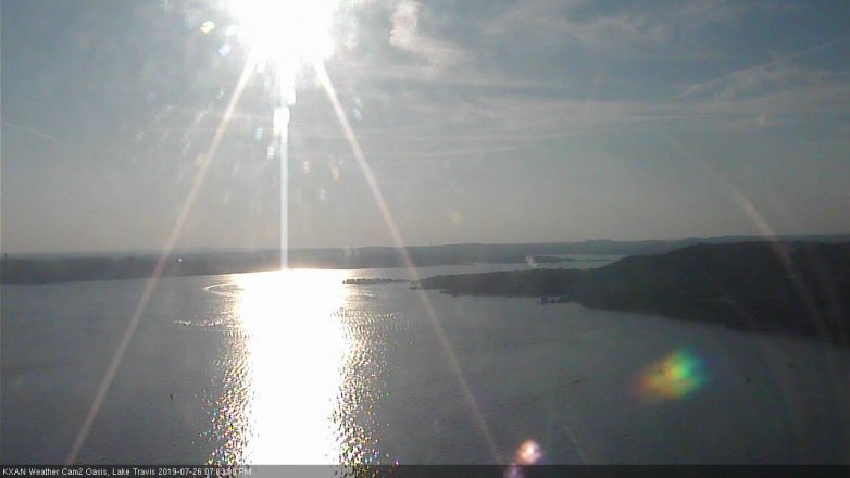 Lake Travis webcam, July 26, 2019 6:05 PM CT